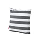 Naed Square Outdoor Throw Pillow Set of 2 18 Inch Black White Stripes By Casagear Home BM321284