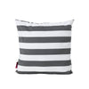 Naed Square Outdoor Throw Pillow Set of 2, 18 Inch Black White Stripes By Casagear Home