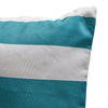 Naed Square Outdoor Throw Pillow Set of 2 18 Inch Teal Blue White Stripes By Casagear Home BM321285