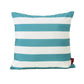 Naed Square Outdoor Throw Pillow Set of 2, 18 Inch Teal Blue White Stripes By Casagear Home