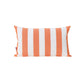 Naed Rectangular Outdoor Throw Pillow Set of 2, Orange and White Stripes By Casagear Home