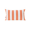 Naed Rectangular Outdoor Throw Pillow Set of 2, Orange and White Stripes By Casagear Home