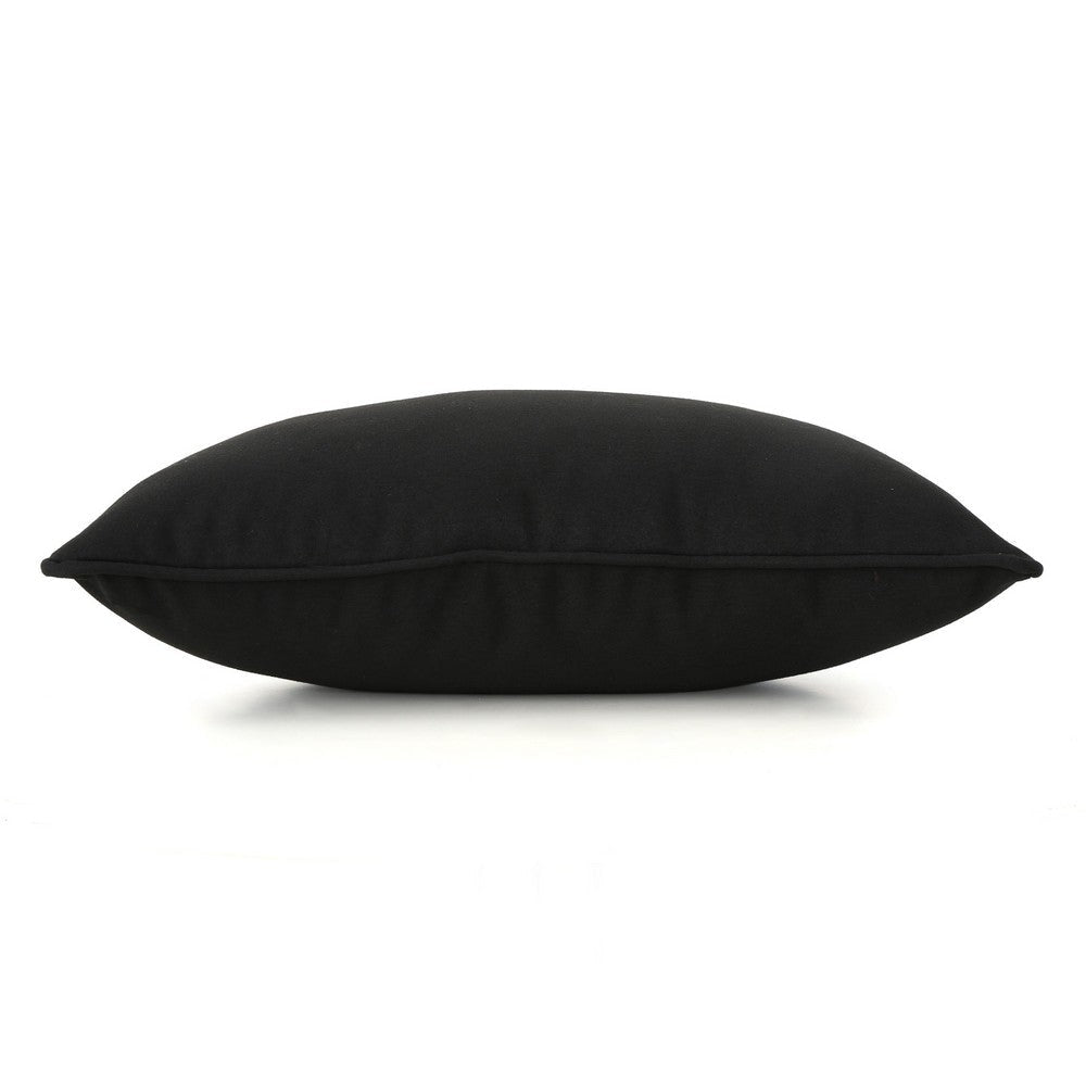 Naed Rectangular Throw Pillow 12 x 18 Indoor Outdoor Black Water Resistant By Casagear Home BM321294