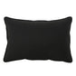 Naed Rectangular Throw Pillow, 12 x 18 Indoor Outdoor Black Water Resistant By Casagear Home