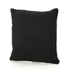 Naed Square Throw Pillow 18 Inch Indoor Outdoor Black Water Resistant By Casagear Home BM321296