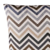 Cylie Outdoor Throw Pillow Set of 2 12 x 18 Brown Zigzag Stripes Gray By Casagear Home BM321299