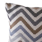 Cylie Outdoor Throw Pillow Set of 2 12 x 18 Brown Zigzag Stripes Gray By Casagear Home BM321299