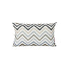 Cylie Outdoor Throw Pillow Set of 2, 12 x 18, Brown Zigzag Stripes, Gray By Casagear Home