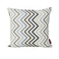 Cylie Outdoor Square Throw Pillow Set of 2, Brown Zigzag Stripes, Gray By Casagear Home