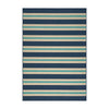 Dian Area Rug, 5 x 8, Power Loom, Ivory and Blue Stripes, Indoor Outdoor By Casagear Home