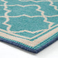 Dian Area Rug 8 x 10 Power Loom Ivory Blue Ombre Patterns Indoor Outdoor By Casagear Home BM321304