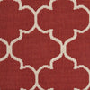 Dian Area Rug 3 x 5 Power Loom Ivory Trellis Details Red Indoor Outdoor By Casagear Home BM321306