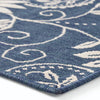 Dian Area Rug 5 x 7 Power Loom Ivory Blue Floral Details Indoor Outdoor By Casagear Home BM321307