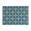 Dian Area Rug, 5 x 7, Power Loomed Navy Blue Trellis Design Indoor Outdoor By Casagear Home