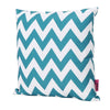 Isol Square Outdoor Throw Pillow Set of 2 Chevron Pattern White Teal By Casagear Home BM321313