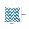 Isol Square Outdoor Throw Pillow Set of 2 Chevron Pattern White Teal By Casagear Home BM321313