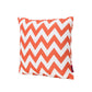 Isol Square Outdoor Throw Pillow Set of 2 Chevron Pattern White Orange By Casagear Home BM321314