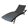 Stela Outdoor Lounge Chaise Gray Rattan Wicker Adjustable 79 Inch By Casagear Home BM321316