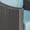 Annie Outdoor Accent Armchair Set of 2 Blue Gray Rattan Wicker Iron By Casagear Home BM321320