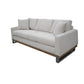 Dome Sofa with 2 Accent Pillows 86 Inch Solid Pine Wood Ivory Polyester By Casagear Home BM321479