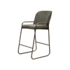 Suze Barstool Chair with Arched Back Gold Iron Olive Green Polyester By Casagear Home BM321490