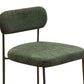 Iffa Counter Height Chair Open Back Gold Iron Olive Green Polyester By Casagear Home BM321496