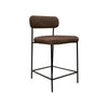 Iffa Counter Height Chair, Black Iron, Hickory Brown Performance Fabric By Casagear Home