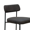 Iffa Barstool Chair Open Back Black Iron and Rich Anti Stain Polyester By Casagear Home BM321504