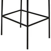 Iffa Barstool Chair Open Back Black Iron and Rich Anti Stain Polyester By Casagear Home BM321504