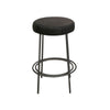 Tomy Bar Height Stool, Blacksmith Metal Frame, Smooth Rich Black Polyester By Casagear Home