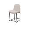 Reeve Counter Height Chair Black Iron Water-Resistant Beige Polyester By Casagear Home BM321510