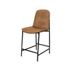 Reeve Counter Height Chair Water-Resistant Cognac Brown Faux Leather By Casagear Home BM321511