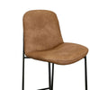 Reeve Counter Height Chair Water-Resistant Cognac Brown Faux Leather By Casagear Home BM321511