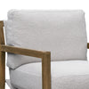 Tery Accent Chair Lumbar Pillow Transitional Pine Wood Ivory Polyester By Casagear Home BM321522