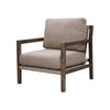 Tery Accent Chair Lumbar Pillow Transitional Pine Wood Brown Polyester By Casagear Home BM321526