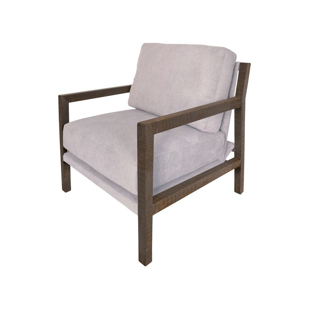 Tery Accent Chair Lumbar Pillow Transitional Pine Wood Beige Polyester By Casagear Home BM321527