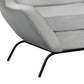 Tyna Accent Chair 2 Neckroll Bolster Pillows Black Iron White Polyester By Casagear Home BM321531