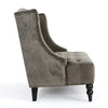 Lanny Loveseat Settee Wingback Bench 50 Inch Wood Tufted Gray Velvet By Casagear Home BM321557