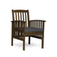 Gerry Dining Chair Slatted Back Outdoor Natural Brown Wood Dark Gray By Casagear Home BM321564