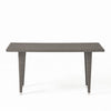 Miny Outdoor Dining Table 59 Inch Outdoor Iron Top Gray Faux Wicker By Casagear Home BM321568