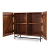 38 Inch Sideboard Cabinet Console 2 Doors 4 Shelves Brown Mango Wood By Casagear Home BM321585