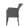 Naya Dining Chair Set of 2 Iron Legs Modern Gray Resin Wicker Rattan By Casagear Home BM321593