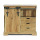 Sliding Live Edge Sideboard Cabinet 3 Door 39 Inch Natural Acacia Wood By Casagear Home BM321596