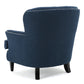 Ruma Club Accent Chair Tufted Back Navy Blue Nailhead Trim Black Wood By Casagear Home BM321613