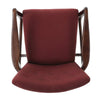 Mimi Accent Chair Brick Red Button Tufted Backrest Dark Brown Wood By Casagear Home BM321631