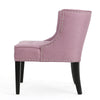 Samuel Accent Chair Button Tufted Waffle Stitch Lavender Pink Brown Wood By Casagear Home BM321635