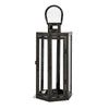 Clerk Lantern Black Stainless Steel Hexagonal Tempered Glass 16 Inch By Casagear Home BM321641