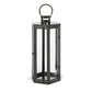 Clerk Lantern Black Stainless Steel Hexagonal Tempered Glass 23 Inch By Casagear Home BM321643