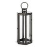 Clerk Lantern Black Stainless Steel Hexagonal Tempered Glass 23 Inch By Casagear Home BM321643