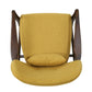 Keya Accent Chair Mustard Yellow Fabric Button Tufted Back Accent Pillow By Casagear Home BM321650